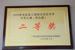 荣获2009年全区技工院校文化艺术节文艺汇演（学生组）二等奖